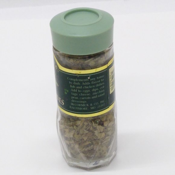 McCormick Sweet Basil Leaves 1985 Kitchen Decor Contents Considered Unusable VTG - Picture 2 of 7